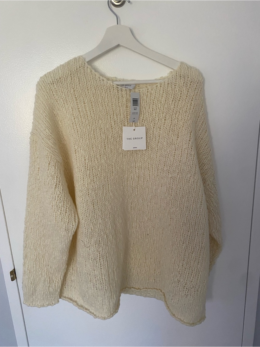The Group Cream Oversized Crewneck Sweater - Women's Relaxed Pullover